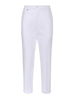 FAY: Pantalones casual - Pantalón Casual - Blanco