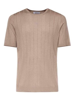 GIULIANO GALIANO: T-shirts - T-Shirt - Beige