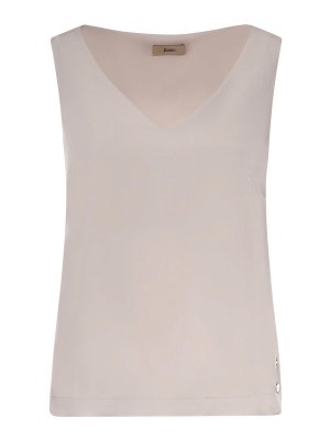 HERNO: Tops y camisetas sin mangas - Top - Amarillo