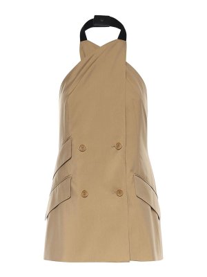 Max Mara: blazers - Sleeveless Wool And Silk Poplin Jacket