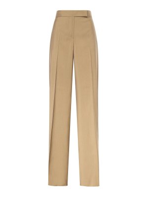 Max Mara: casual trousers - Wool And Silk Poplin Trousers
