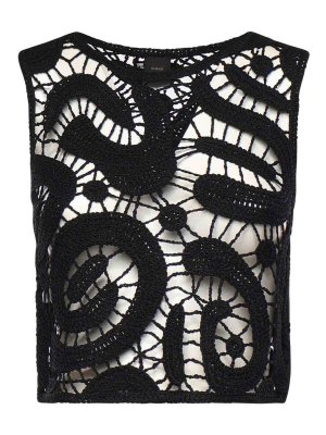 Pinko: Tops & Tank tops - Geometric Crochet Sleeveless Top