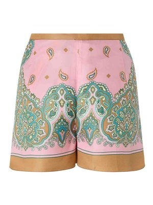 Pinko: Trousers Shorts - Paisley Print Shorts