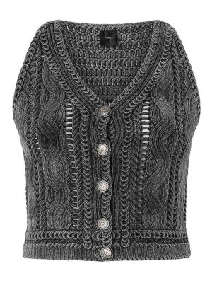 Pinko: vests - Myrtus Cotton Knit Vest