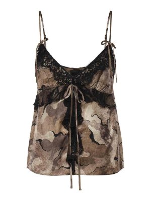 Pinko: Tops & Tank tops - Camouflage Top With Lace