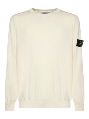 STONE ISLAND: maglia collo rotondo - Maglia In Cotone Con Logo