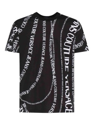 Versace Jeans Couture: t-shirts - Cotton Jersey T-Shirt With Print