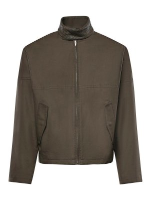 BOTTEGA VENETA: casual jackets - Compact Cotton Harrington Jacket