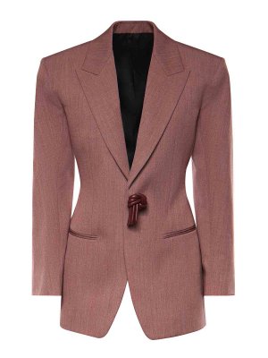 BOTTEGA VENETA: blazers - Wool And Linen Melange Jacket