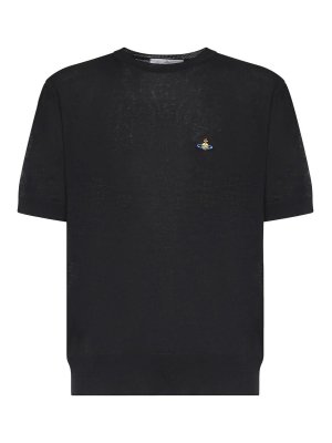 VIVIENNE WESTWOOD: t-shirts - Alex Cotton T-Shirt With Logo