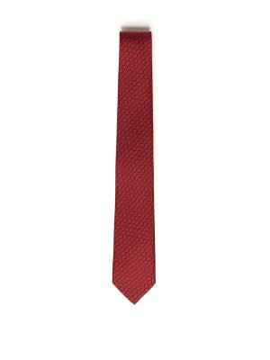 SALVATORE FERRAGAMO: ties & bow ties - Printed Silk Tie