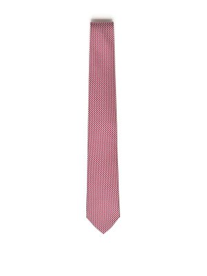 SALVATORE FERRAGAMO: ties & bow ties - Printed Silk Tie