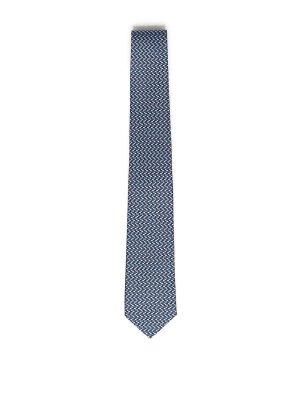 SALVATORE FERRAGAMO: ties & bow ties - Printed Silk Tie