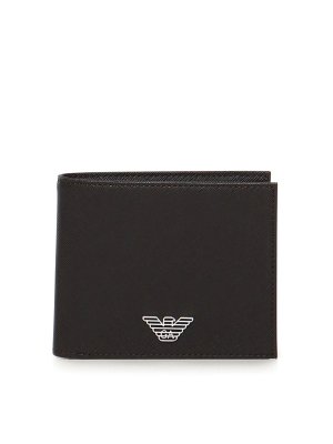 EMPORIO ARMANI: wallets & purses - Saffiano Leather Bifold Wallet