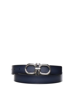 SALVATORE FERRAGAMO: Cinturones - Cinturón - Azul Oscuro