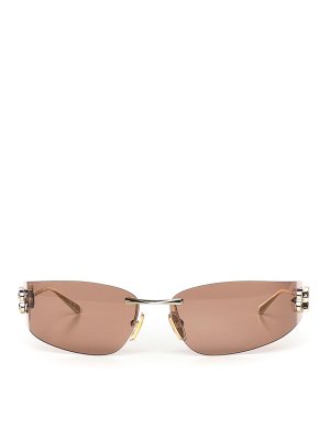 BALENCIAGA: Gafas de sol - Gafas De Sol - Marrón