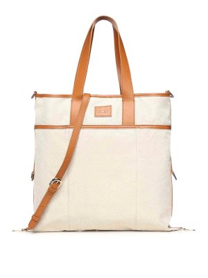 BIASIA: shopper - Borsa Tote In Pelle Con Logo