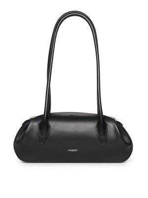 YUZEFI: shopper - Borsa mini in pelle Oyster