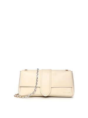 JACQUEMUS: shopper - Borsa in pelle con catena Le Bambino