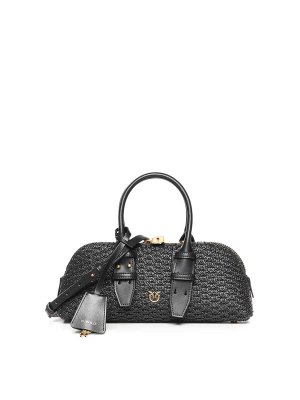 Pinko: shopper - Borsa a mano in rafia orizzontale Escape Bag