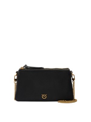 Pinko: shoulder bags - Double Bag Mini Nylon Shoulder Bag