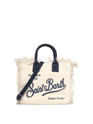 MC2 SAINT BARTH: shopper - Borsa Colette In Tela Con Frange