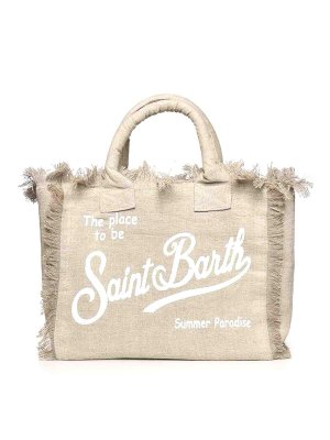 MC2 SAINT BARTH: totes bags - Linen Vanity Bag With Logo
