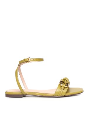 COCCINELLE: sandali - Sandali piatti in pelle