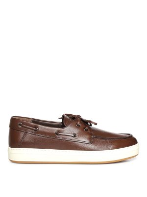 HOGAN: scarpe stringate - Mocassini da barca in pelle H-Tv