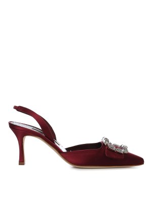 MANOLO BLAHNIK: court shoes - Satin Slingback Pumps