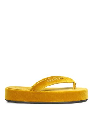 BALENCIAGA: sandals - Jet Lag Velvet Flip-Flops