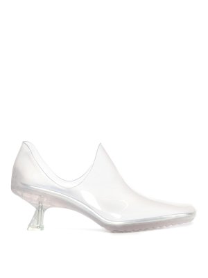 LOEWE: ankle boots - Emily Aqua Pvc Ankle Boots