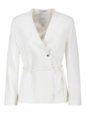CALVIN KLEIN: blazers - Single-breasted laced blazer