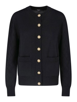 Balmain: cardigans - Virgin Wool Cardigan