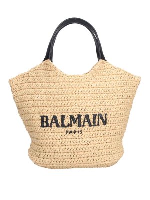 Balmain: Handtaschen - Shopper - Beige