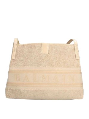 Balmain: Handtaschen - Shopper - Beige
