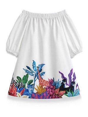STELLA JEAN: Robe longueur genou - Robe Au Genou - Blanc