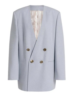 ALBERTA FERRETTI: Vestes de costume - Blazer - Bleu Clair