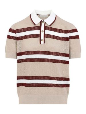DRIES VAN NOTEN: polo - Polo in rete a righe