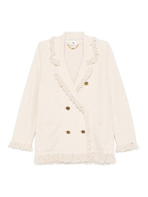 ELISABETTA FRANCHI: Vestes de costume - Blazer - Crème