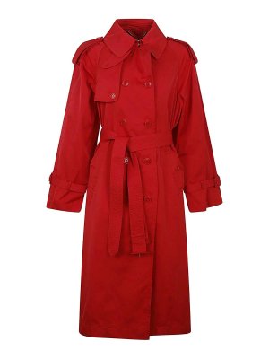 ERMANNO SCERVINO: trench coats - Red Belted Trench Coat