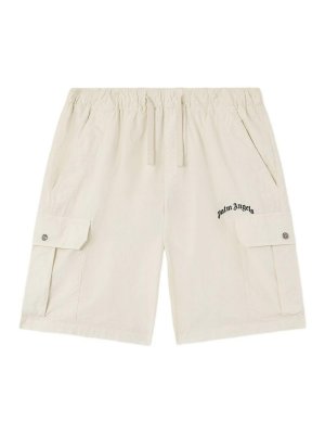 Palm Angels: トラウザーショーツ - ショートパンツ - 白