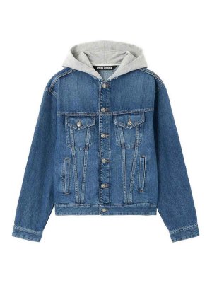 Palm Angels: Sweatshirts & Sweaters - Logo Denim Jacket