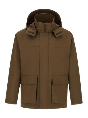 HERNO: short coats - Short Coat With Pocket