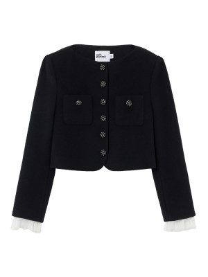 Self Portrait: padded jackets - Button down jacket