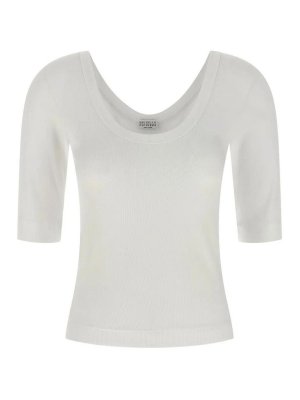 BRUNELLO CUCINELLI: t-shirts - T-shirt with monili