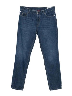 BRUNELLO CUCINELLI: Jeans Rectos - Vaqueros Rectos - Lavado Oscuro