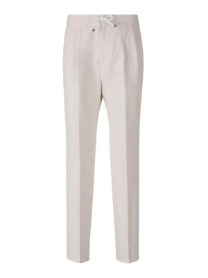 BRUNELLO CUCINELLI: Pantalones casual - Pantalón Casual - Crema