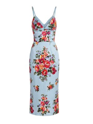 DOLCE & GABBANA: ニーレングスドレス - 膝丈ドレス - ライトブルー