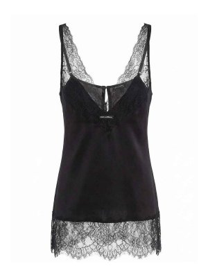 DOLCE & GABBANA: Tops y camisetas sin mangas - Top - Negro
